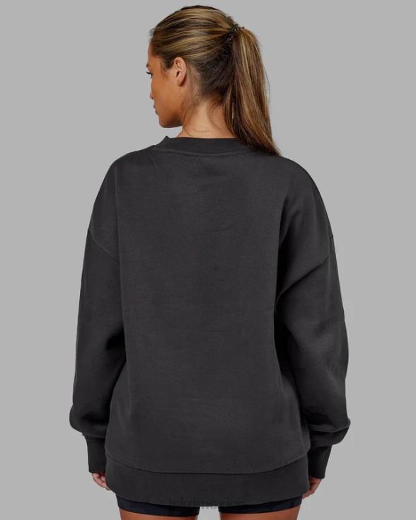 suéter Heritage oversize - asfalto-windsurfer unisexo LSKD VP42D354 vestir