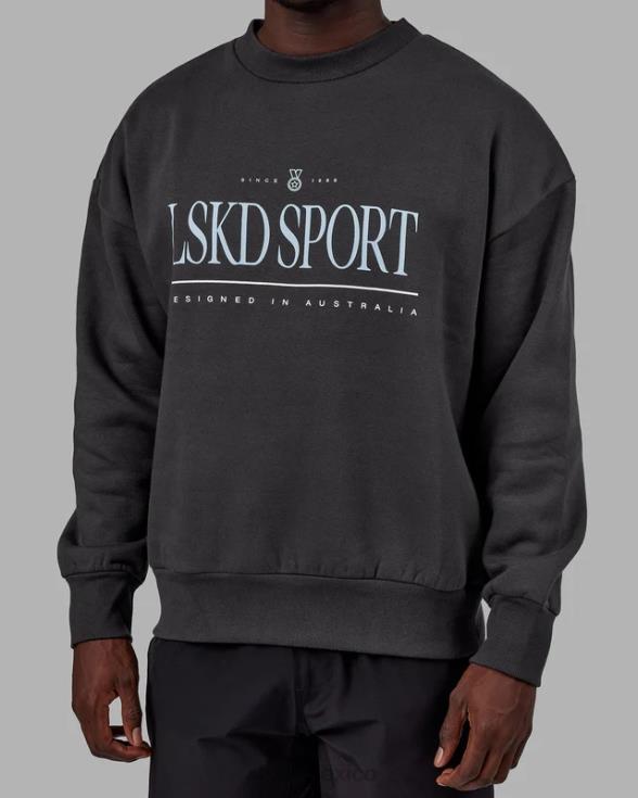 suéter Heritage oversize - asfalto-windsurfer unisexo LSKD VP42D354 vestir