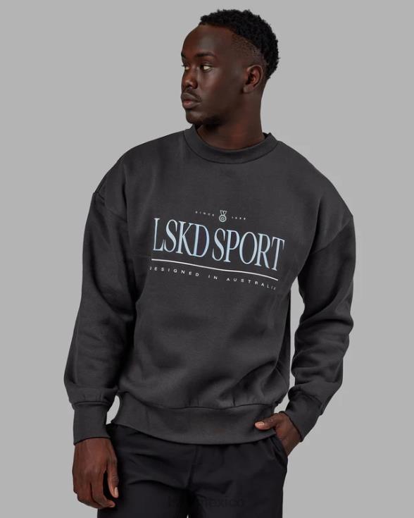 suéter Heritage oversize - asfalto-windsurfer unisexo LSKD VP42D354 vestir