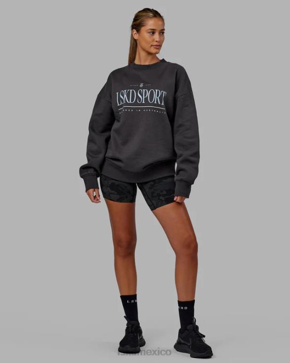 suéter Heritage oversize - asfalto-windsurfer unisexo LSKD VP42D354 vestir