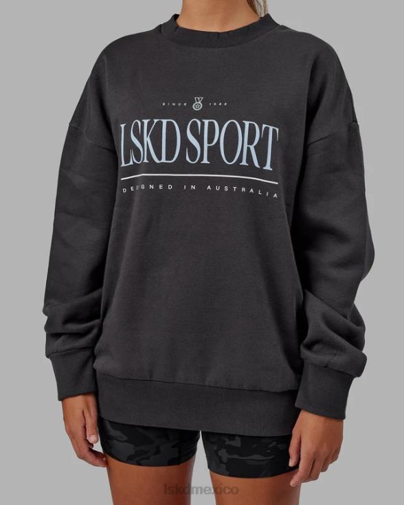 suéter Heritage oversize - asfalto-windsurfer unisexo LSKD VP42D354 vestir