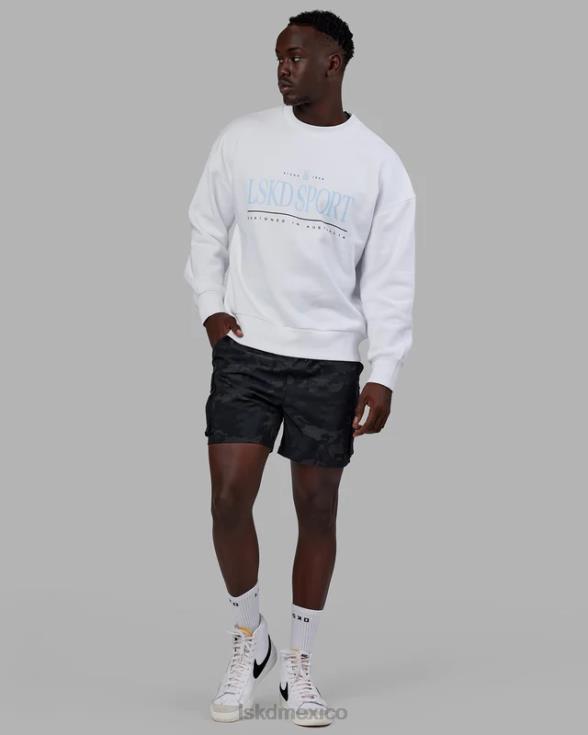 suéter Heritage oversize - blanco-azul unisexo LSKD VP42D346 vestir