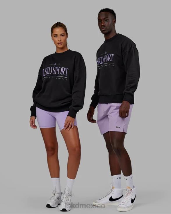 suéter Heritage oversize - negro-lila pálido unisexo LSKD VP42D345 vestir