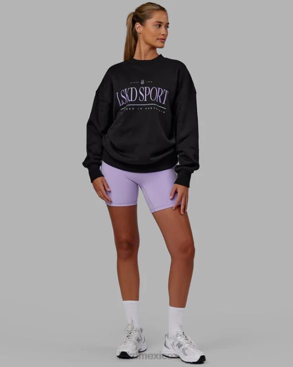 suéter Heritage oversize - negro-lila pálido unisexo LSKD VP42D345 vestir