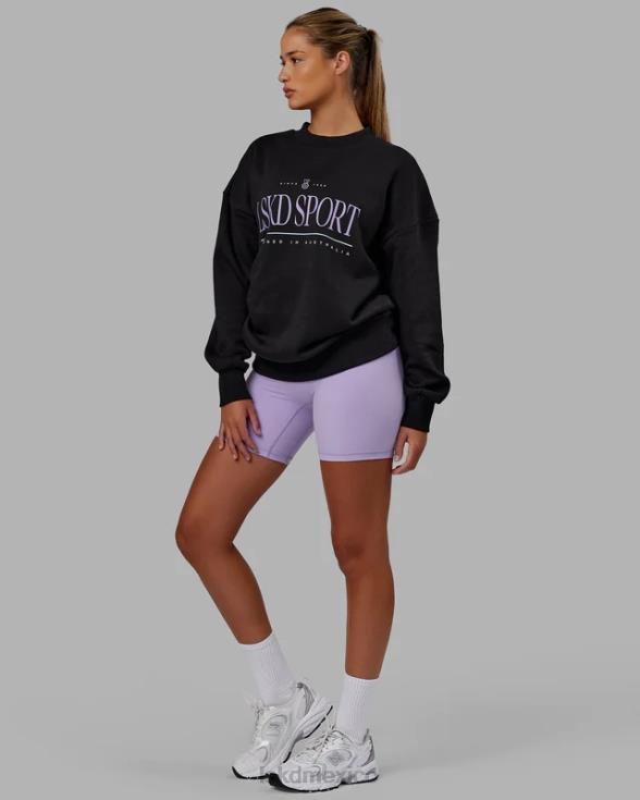 suéter Heritage oversize - negro-lila pálido unisexo LSKD VP42D345 vestir