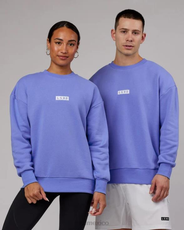 suéter cornerstone oversize - azul aciano unisexo LSKD VP42D418 vestir