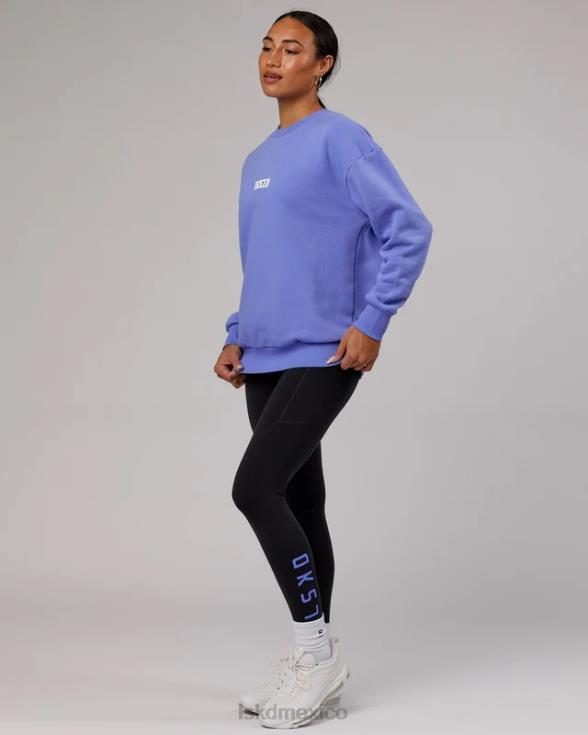 suéter cornerstone oversize - azul aciano unisexo LSKD VP42D418 vestir