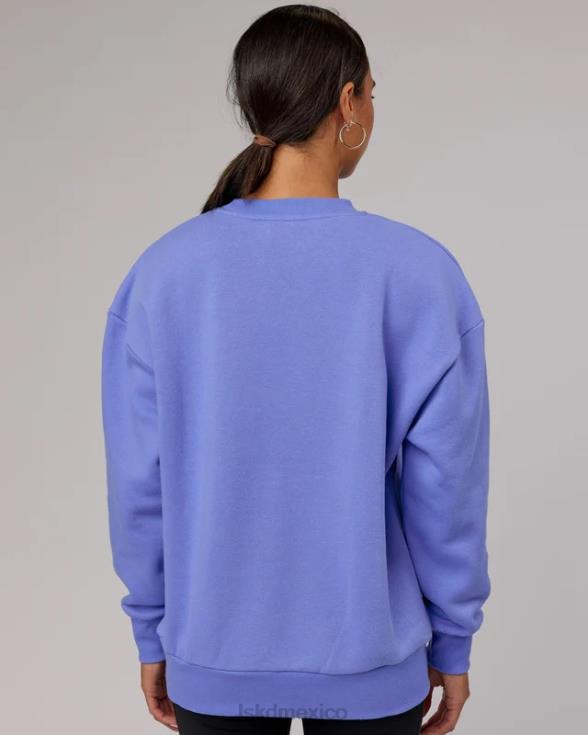 suéter cornerstone oversize - azul aciano unisexo LSKD VP42D418 vestir