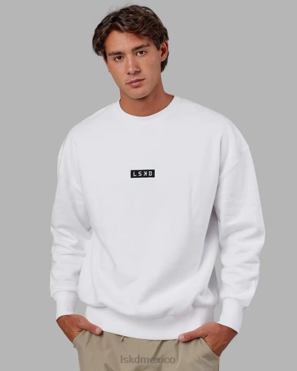 suéter cornerstone oversize - blanco unisexo LSKD VP42D398 vestir