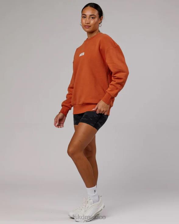 suéter cornerstone oversize - castaño rojizo unisexo LSKD VP42D414 vestir