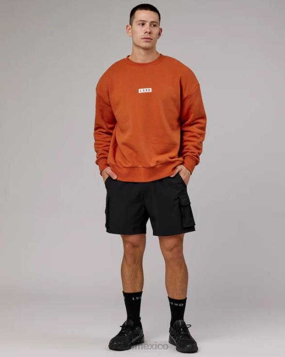 suéter cornerstone oversize - castaño rojizo unisexo LSKD VP42D414 vestir