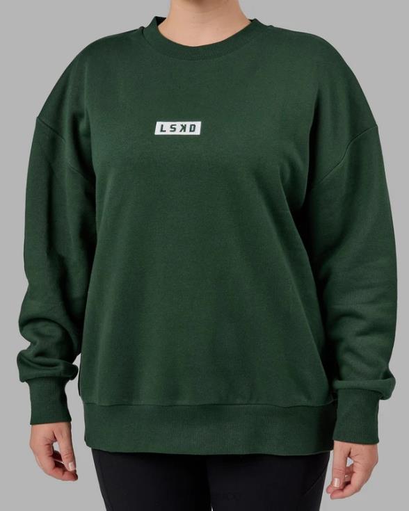 suéter cornerstone oversize - pineneedle unisexo LSKD VP42D415 vestir