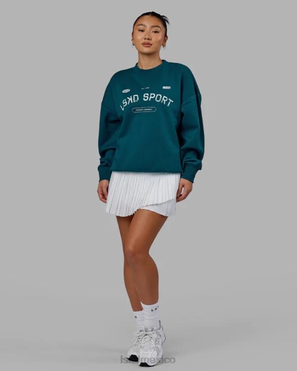 suéter de tiro libre oversize - laguna profunda unisexo LSKD VP42D423 vestir