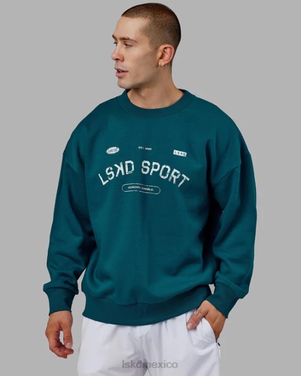 suéter de tiro libre oversize - laguna profunda unisexo LSKD VP42D423 vestir