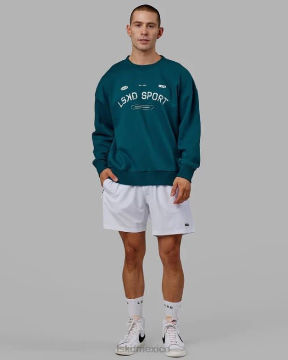 suéter de tiro libre oversize - laguna profunda unisexo LSKD VP42D423 vestir