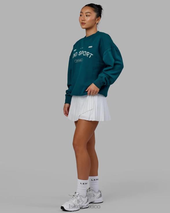 suéter de tiro libre oversize - laguna profunda unisexo LSKD VP42D423 vestir