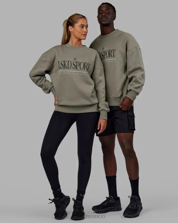 suéter extragrande Heritage - laurel oak unisexo LSKD VP42D384 vestir