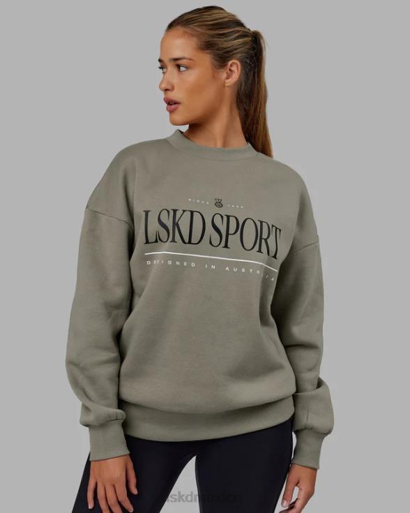 suéter extragrande Heritage - laurel oak unisexo LSKD VP42D384 vestir