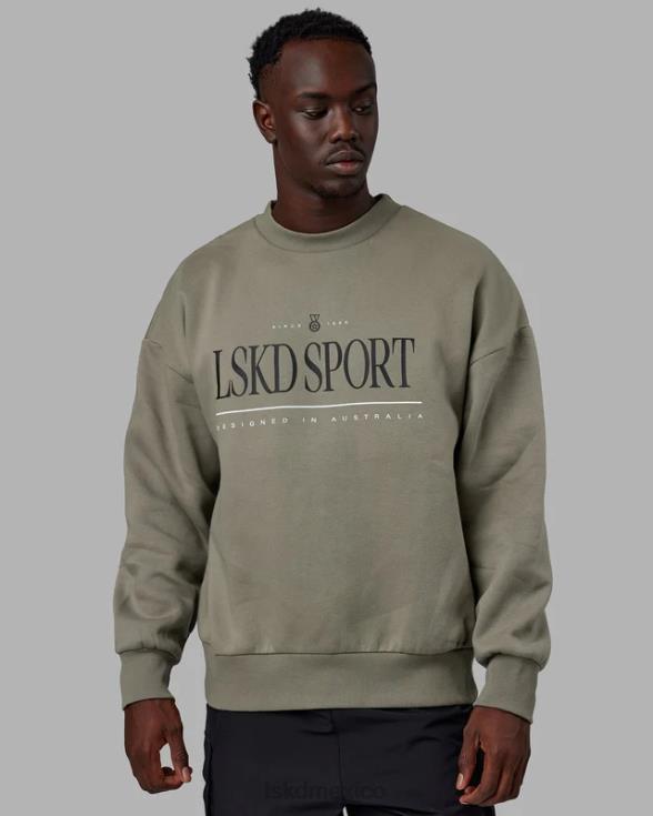 suéter extragrande Heritage - laurel oak unisexo LSKD VP42D384 vestir