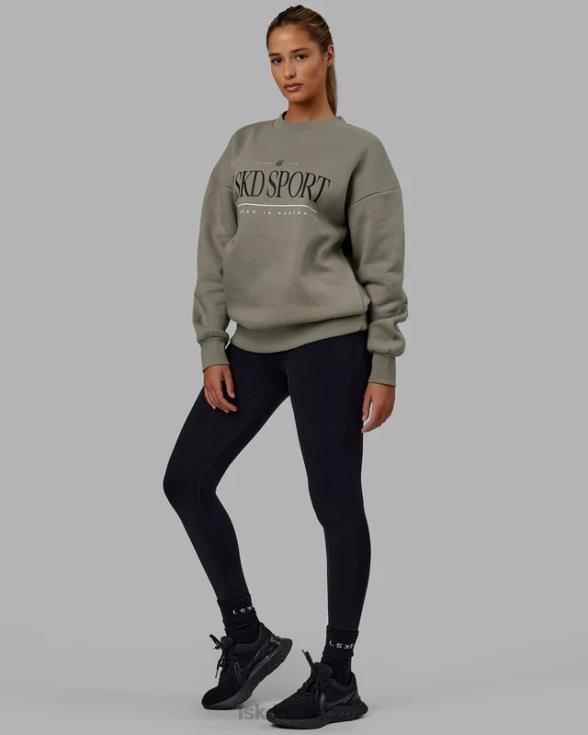 suéter extragrande Heritage - laurel oak unisexo LSKD VP42D384 vestir