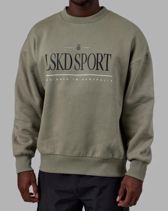 suéter extragrande Heritage - laurel oak unisexo LSKD VP42D384 vestir