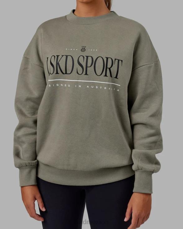 suéter extragrande Heritage - laurel oak unisexo LSKD VP42D384 vestir