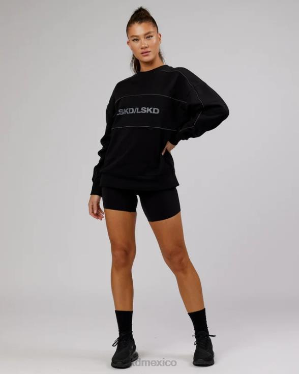 suéter impact oversize - negro-gris unisexo LSKD VP42D430 vestir