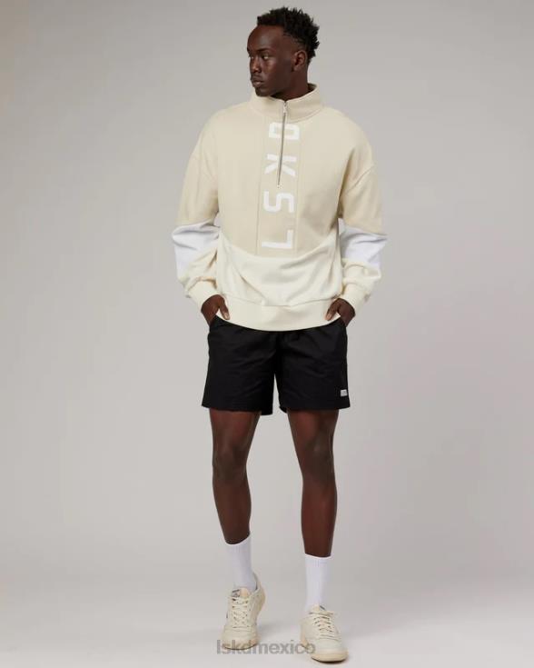 suéter invertido oversize - leche de almendras unisexo LSKD VP42D407 vestir