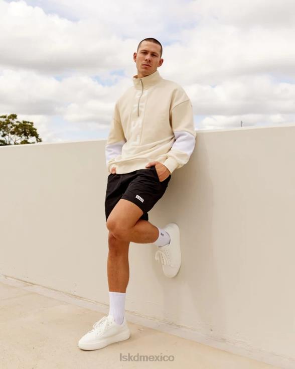 suéter invertido oversize - leche de almendras unisexo LSKD VP42D407 vestir