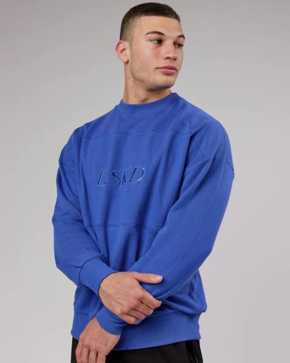 suéter off duty oversize - power-cobalt unisexo LSKD VP42D429 vestir