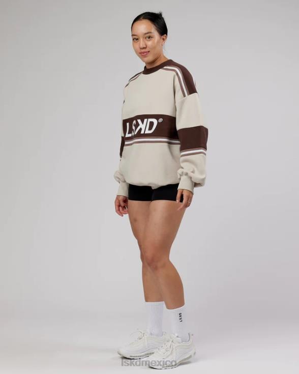 suéter oversize a-team - blanco-taupe profundo unisexo LSKD VP42D410 vestir