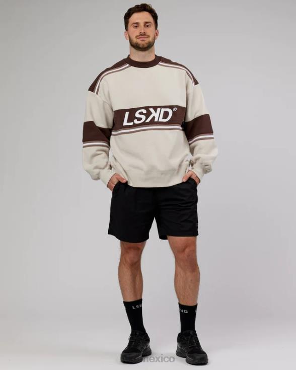 suéter oversize a-team - blanco-taupe profundo unisexo LSKD VP42D410 vestir