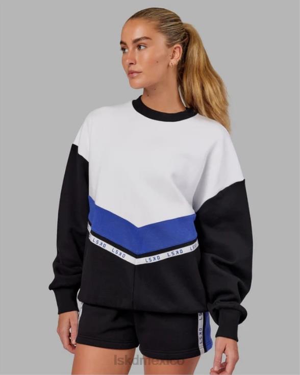 suéter oversize time out - black-power cobalt unisexo LSKD VP42D378 vestir