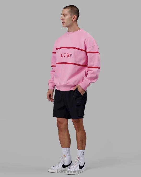 suéter paralelo oversize - glaseado rosa unisexo LSKD VP42D366 vestir
