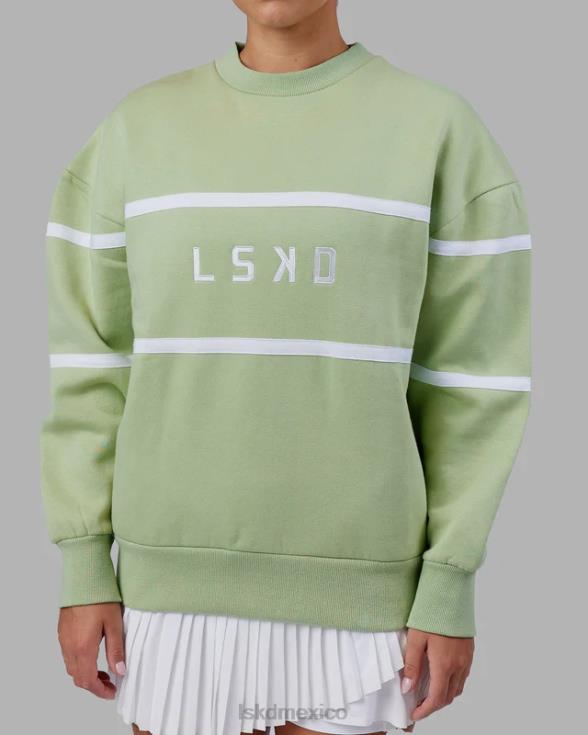 suéter paralelo oversize - higo verde unisexo LSKD VP42D362 vestir