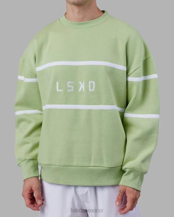 suéter paralelo oversize - higo verde unisexo LSKD VP42D362 vestir