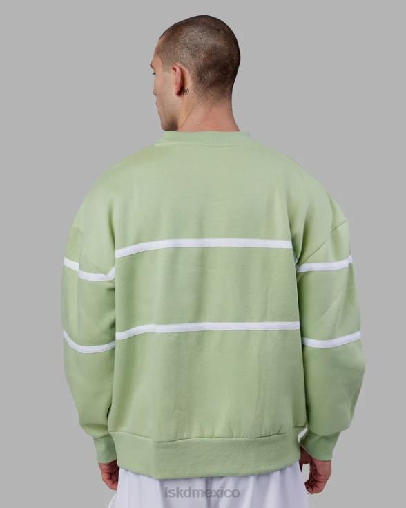 suéter paralelo oversize - higo verde unisexo LSKD VP42D362 vestir