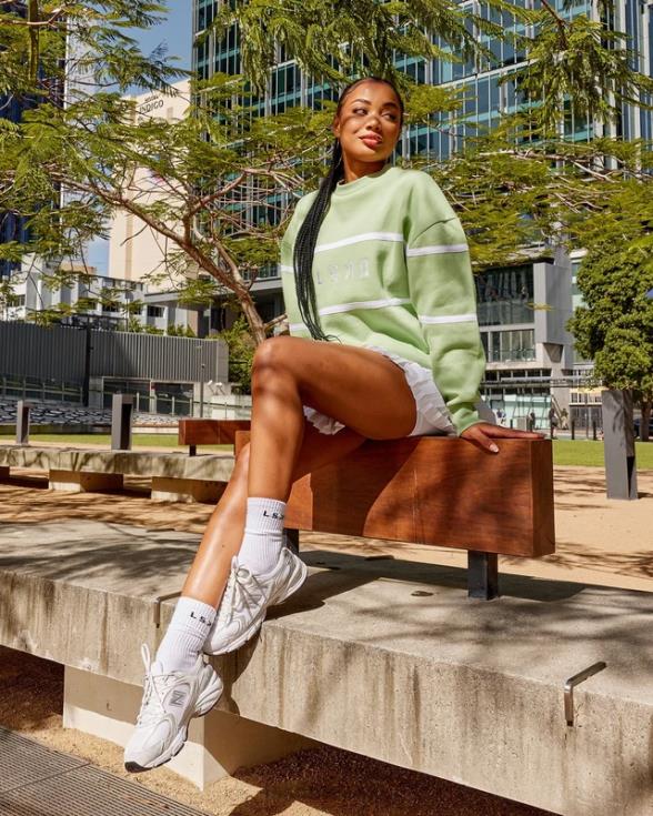 suéter paralelo oversize - higo verde unisexo LSKD VP42D362 vestir