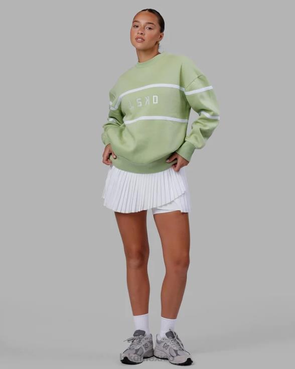 suéter paralelo oversize - higo verde unisexo LSKD VP42D362 vestir