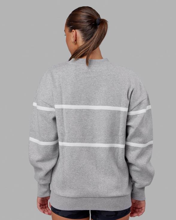 suéter paralelo oversize - lt grey marl unisexo LSKD VP42D377 vestir