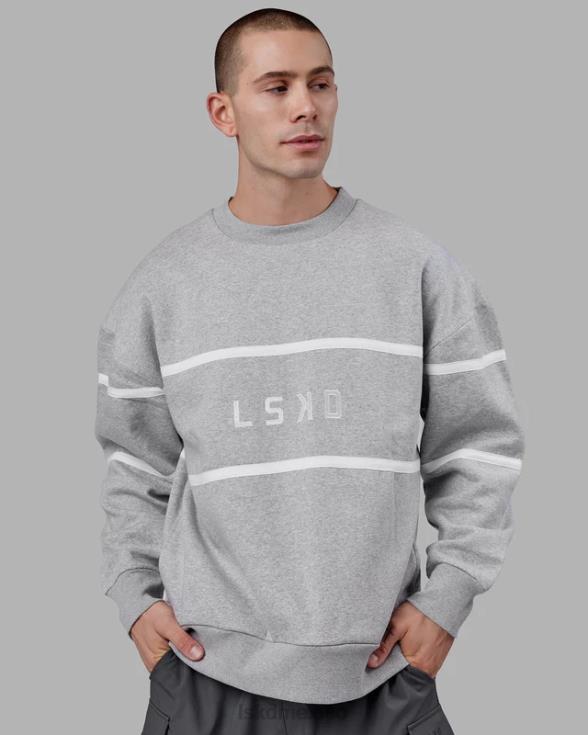suéter paralelo oversize - lt grey marl unisexo LSKD VP42D377 vestir
