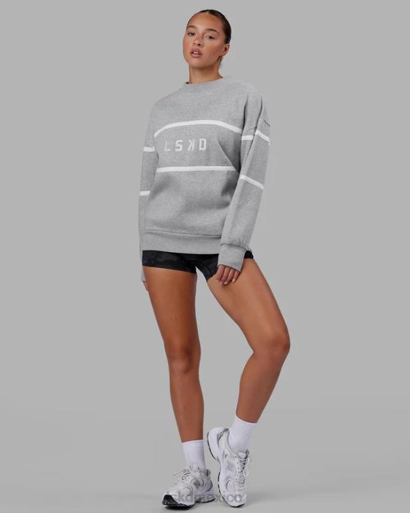 suéter paralelo oversize - lt grey marl unisexo LSKD VP42D377 vestir