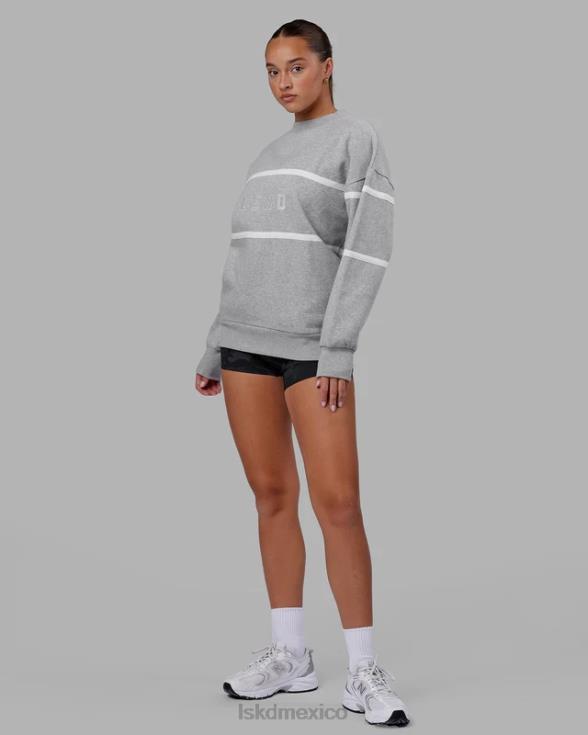 suéter paralelo oversize - lt grey marl unisexo LSKD VP42D377 vestir