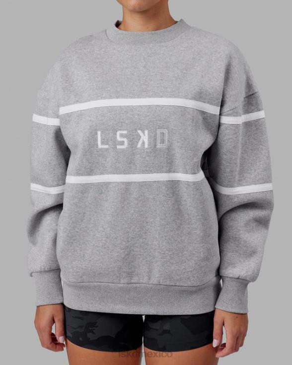 suéter paralelo oversize - lt grey marl unisexo LSKD VP42D377 vestir