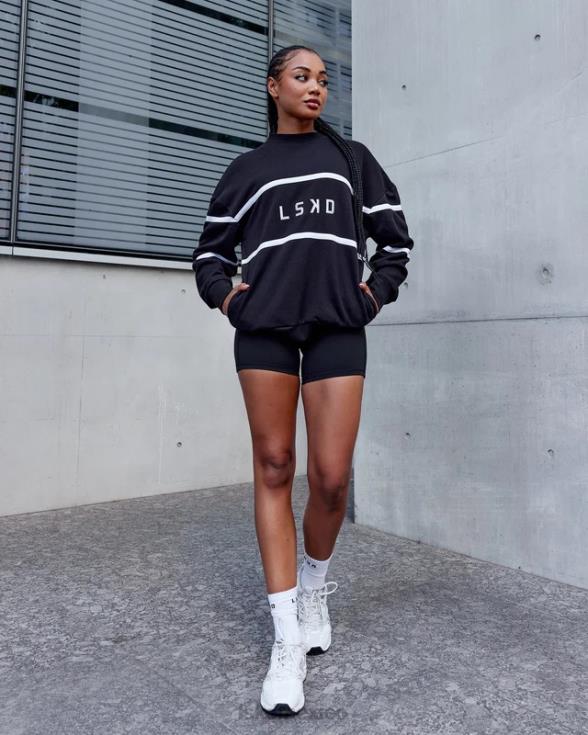 suéter paralelo oversize - negro unisexo LSKD VP42D337 vestir