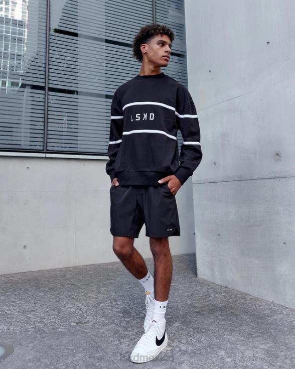 suéter paralelo oversize - negro unisexo LSKD VP42D337 vestir