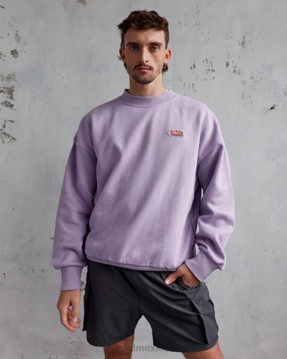 suéter radiate oversize - lila pálido unisexo LSKD VP42D421 vestir