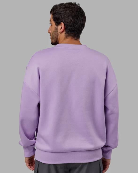 suéter radiate oversize - lila pálido unisexo LSKD VP42D421 vestir