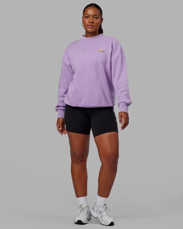 suéter radiate oversize - lila pálido unisexo LSKD VP42D421 vestir