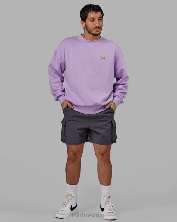 suéter radiate oversize - lila pálido unisexo LSKD VP42D421 vestir